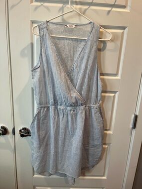 Carve Designs Coastal Coverup Light Blue Striped-Organic Cotton *New